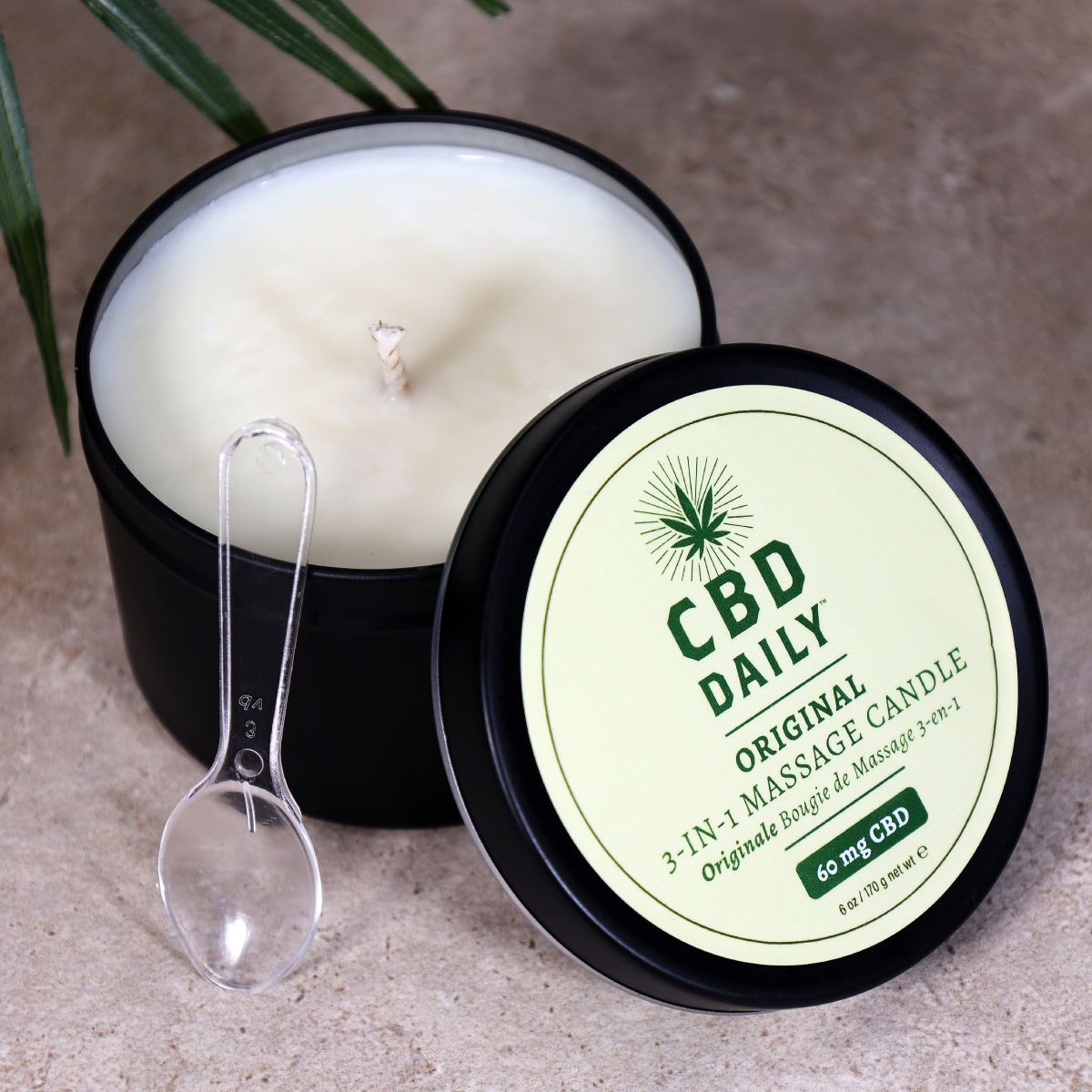 CBD Daily Massage Candle 60mg Original Mint