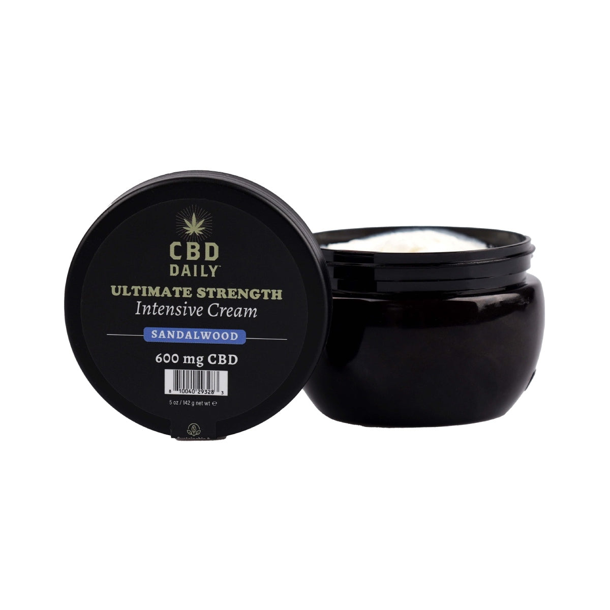 CBD Daily Ultimate Strength Intensive Cream (Sandalwood, 600mg, 5 oz.)