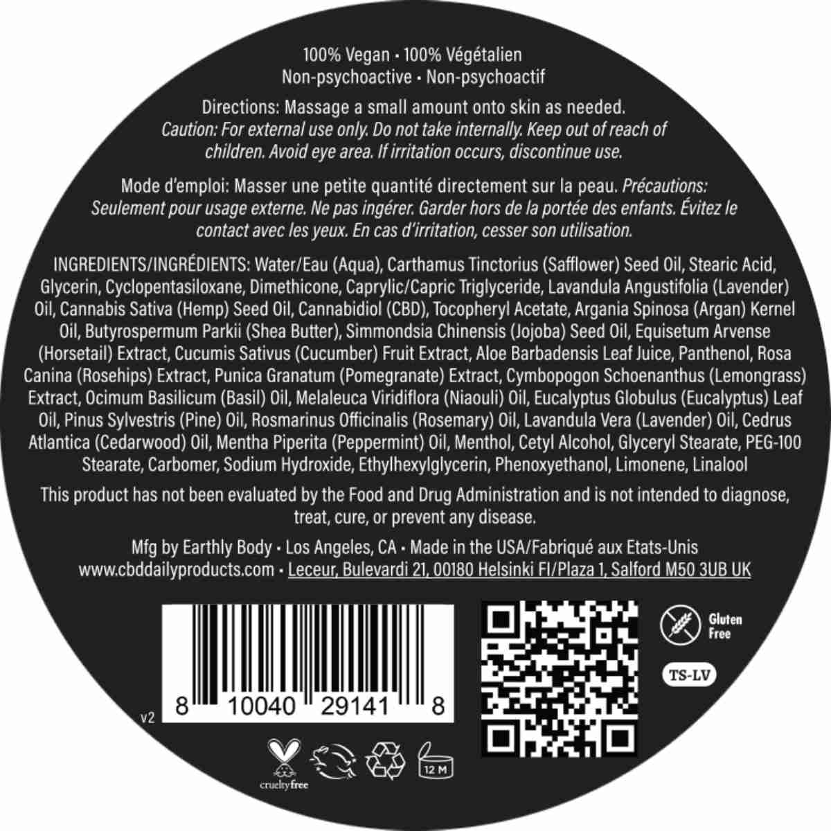 CBD Daily Intensive Cream Triple Strength Lavender