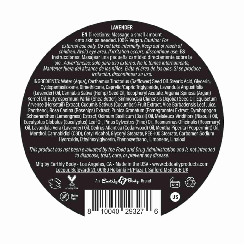 CBD Daily Ultimate Strength Intensive Cream (Lavender, 5 oz.)